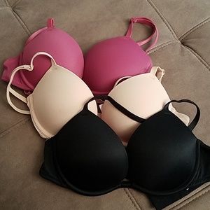 Pink Push Up Bras Bundle 32 B 34 A